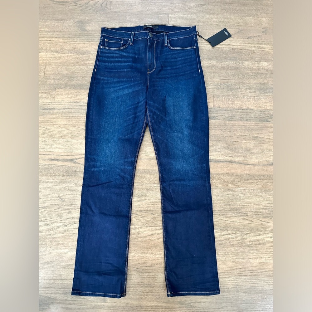 NEW Hudson Enhance Italian Stretch Denim Nico Midrise Straight Jeans-Size 33